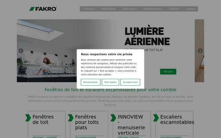 Screenshot of fakro.fr