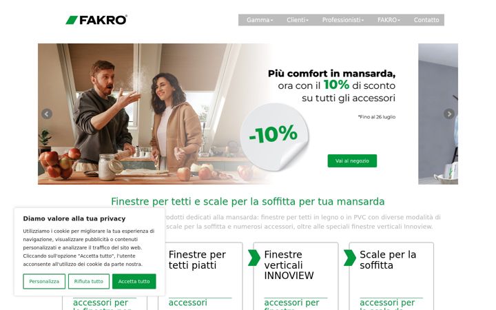 Screenshot di fakro.it