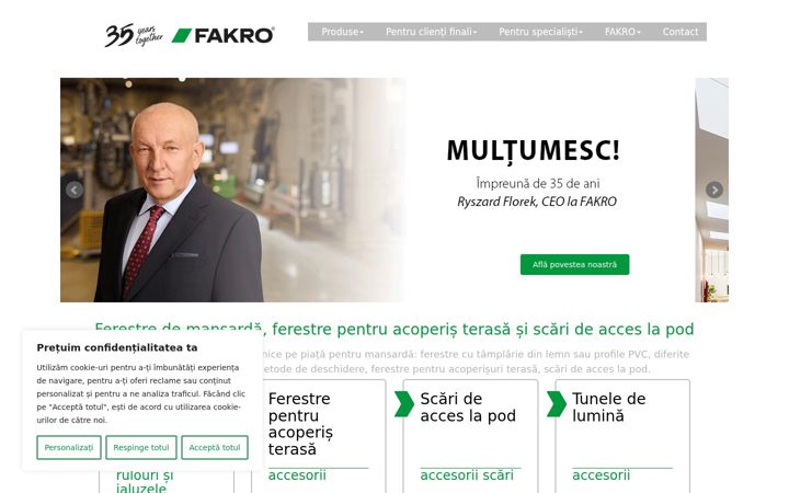 Screenshot of fakro.ro