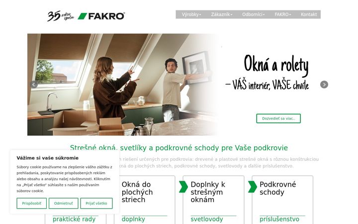 Screenshot of fakro.sk