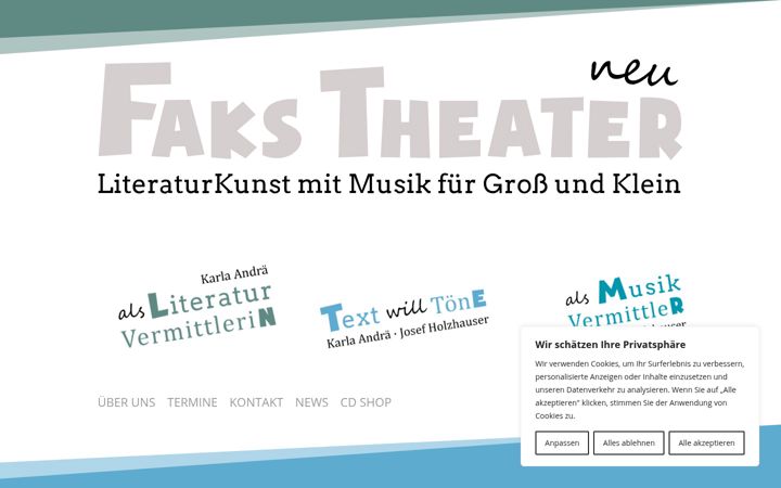 Screenshot von fakstheater.de