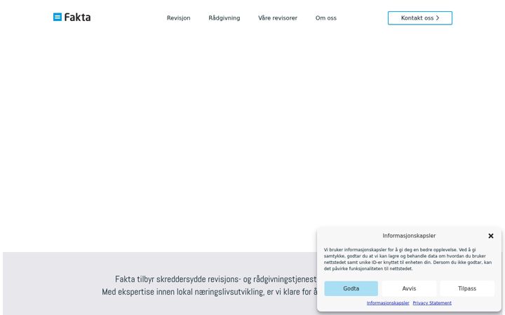 Screenshot of fakta-revisjon.no