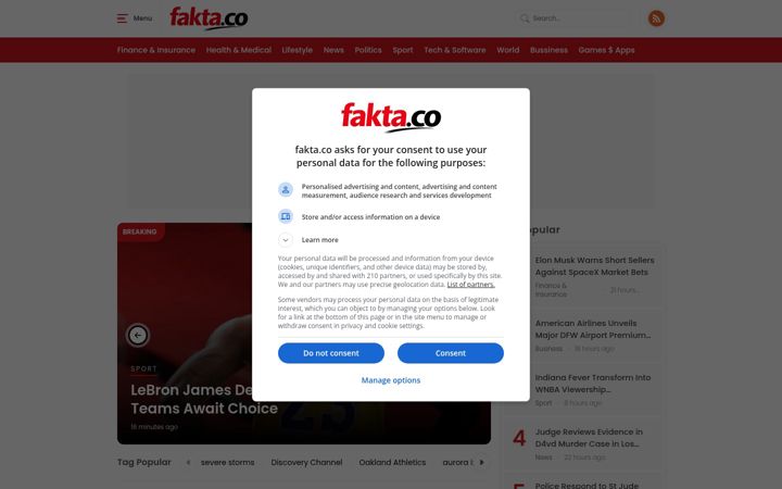 Screenshot of fakta.co