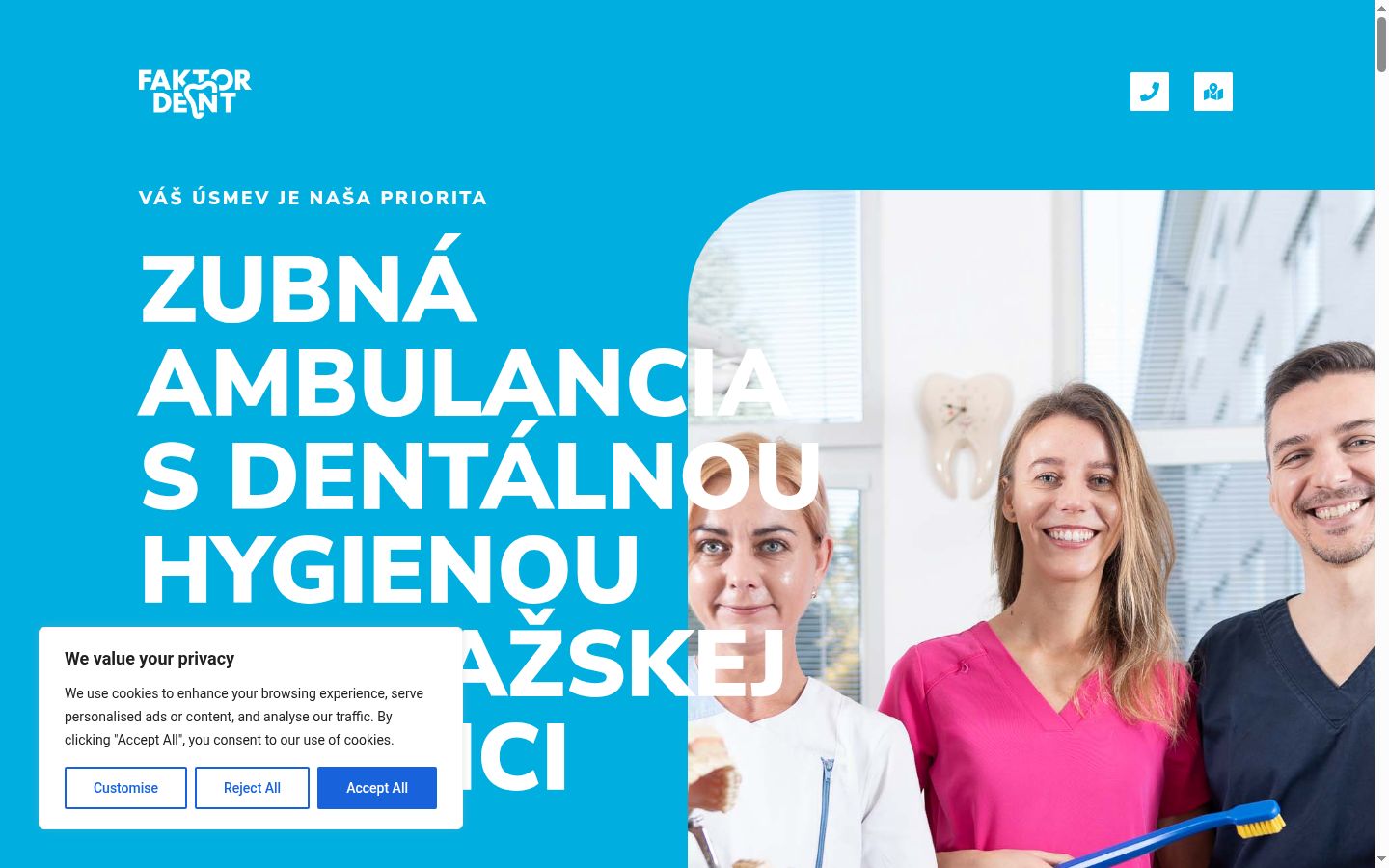 Snimka zaslona bannera za privolu prikazanog prije bilo kakve interakcije