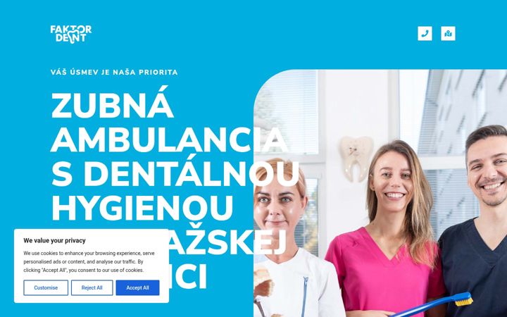 Snimka zaslona za faktordent.sk
