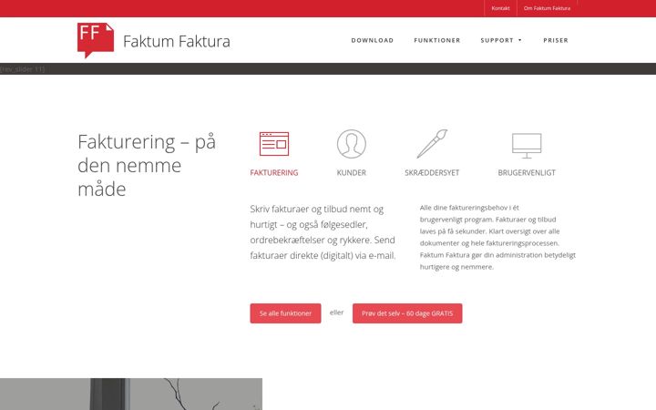Screenshot of faktumfaktura.dk