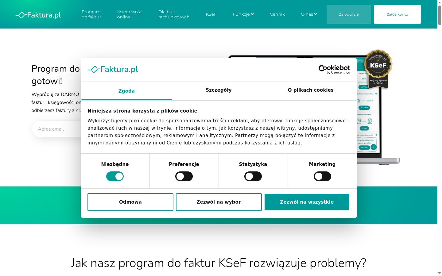 Snímek obrazovky baneru souhlasu zobrazeného před jakoukoli interakcí