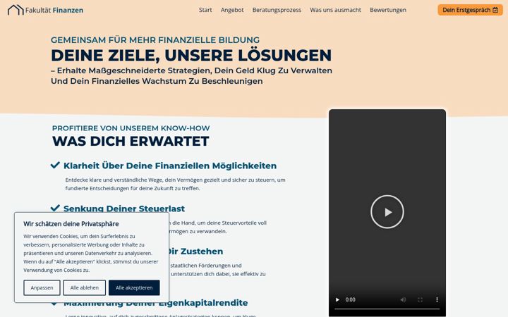 Screenshot of fakultaetfinanzen.de