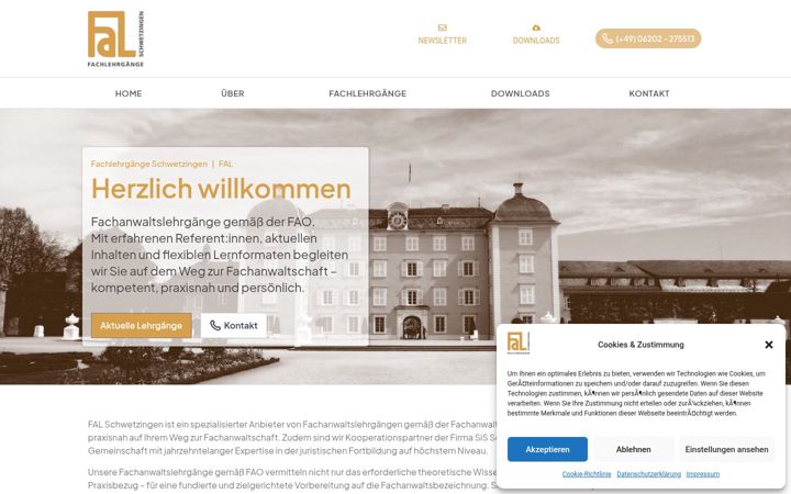 Screenshot of fal-schwetzingen.de