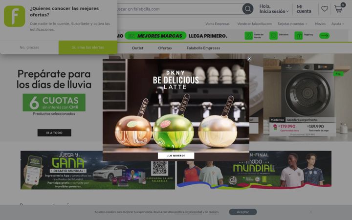 Screenshot ta' falabella.com