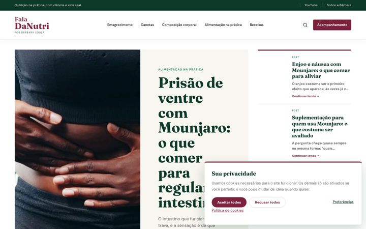 Snímek obrazovky faladanutri.com.br