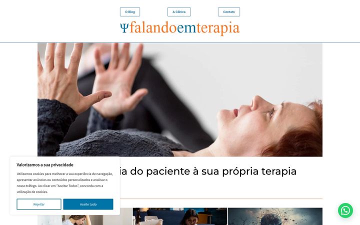 Screenshot of falandoemterapia.com