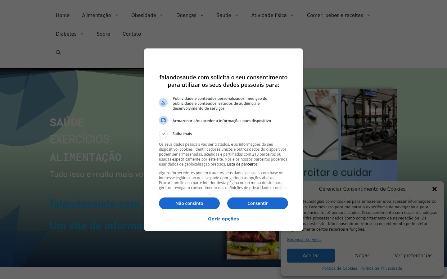 Capture d'écran de la bannière de consentement affichée avant toute interaction