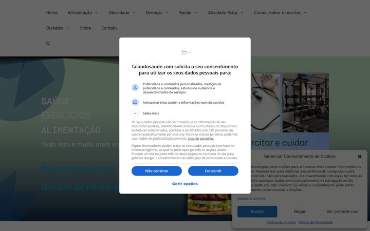 Screenshot of falandosaude.com