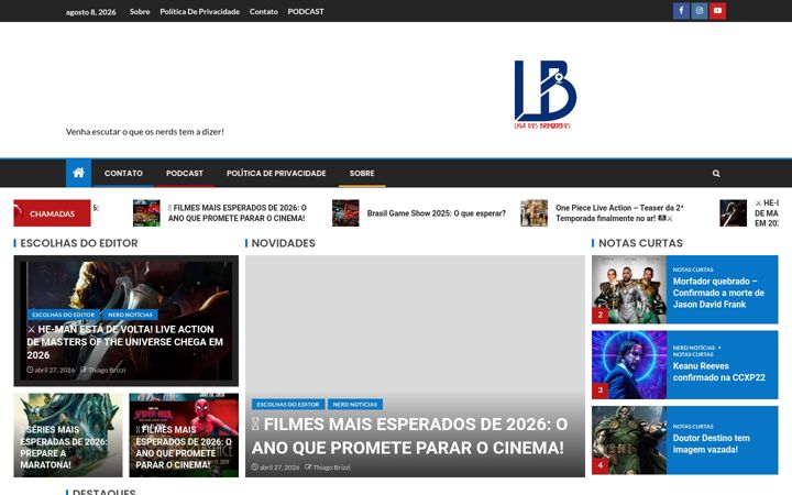 Screenshot of falanerd.com.br