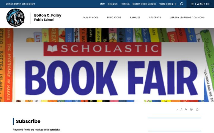 Screenshot of falby-subscribe.ddsb.ca