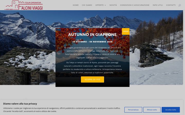Screenshot of falciniviaggi.it
