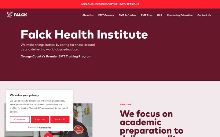Screenshot of falck.education
