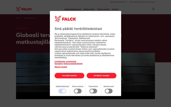 Skärmbild av falck.fi
