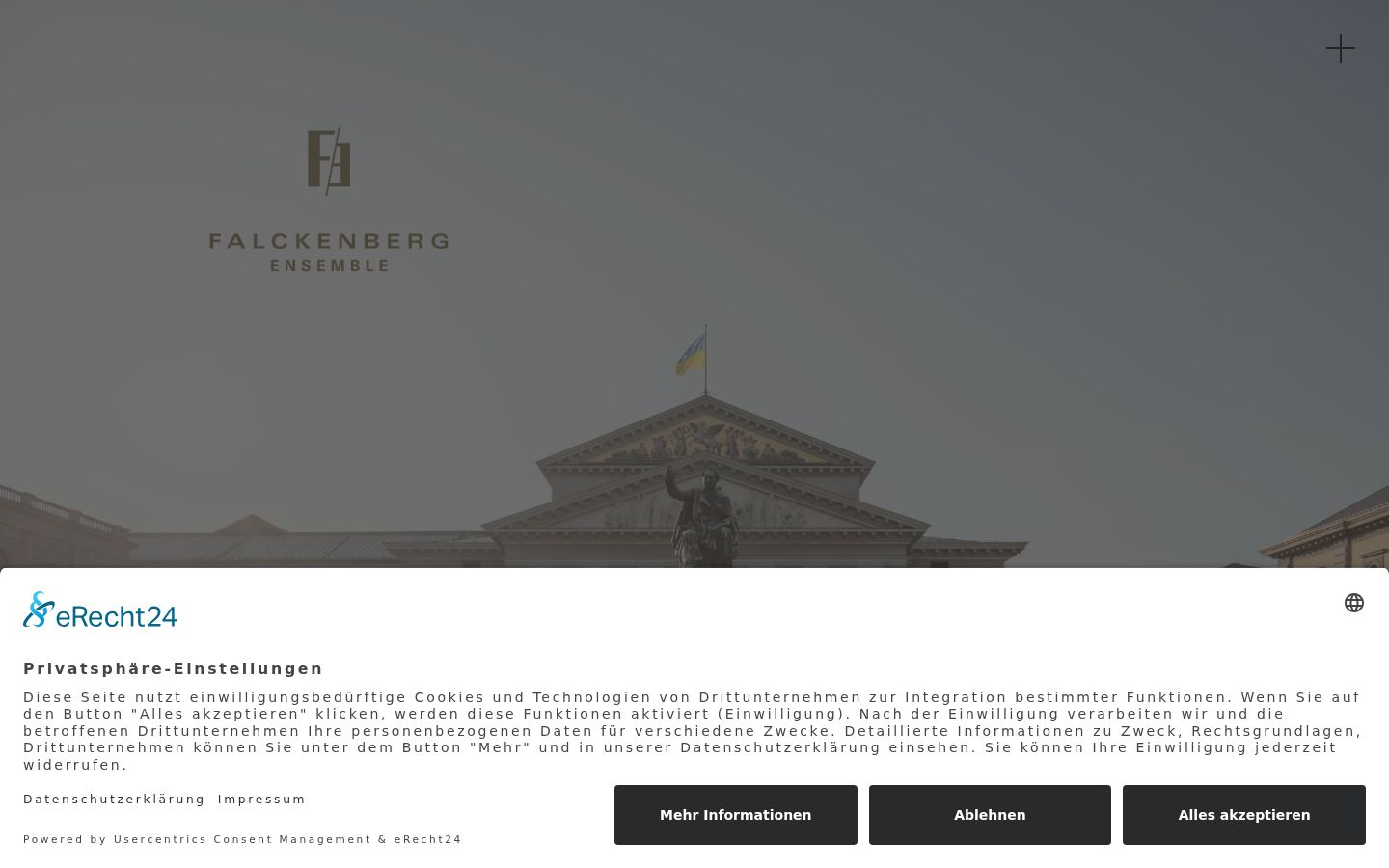 Screenshot des Einwilligungsbanners vor jeglicher Interaktion