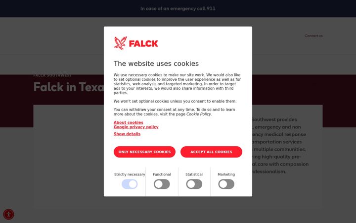 Screenshot of falcksouthwest.com