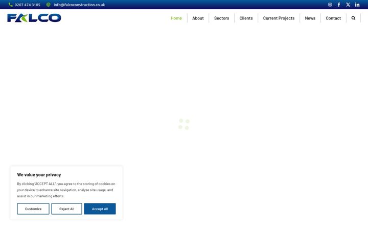 Screenshot of falcoconstruction.co.uk