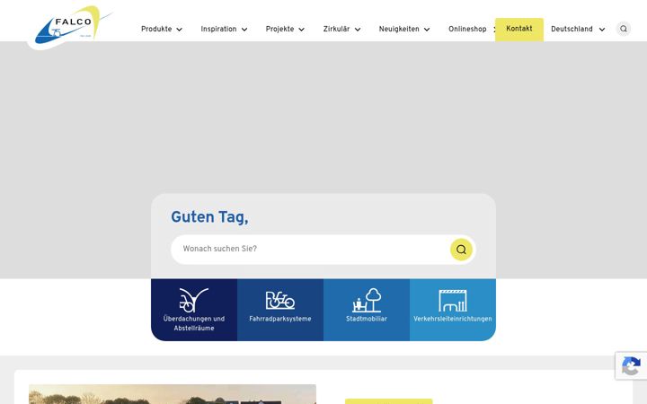 Screenshot von falcogmbh.de