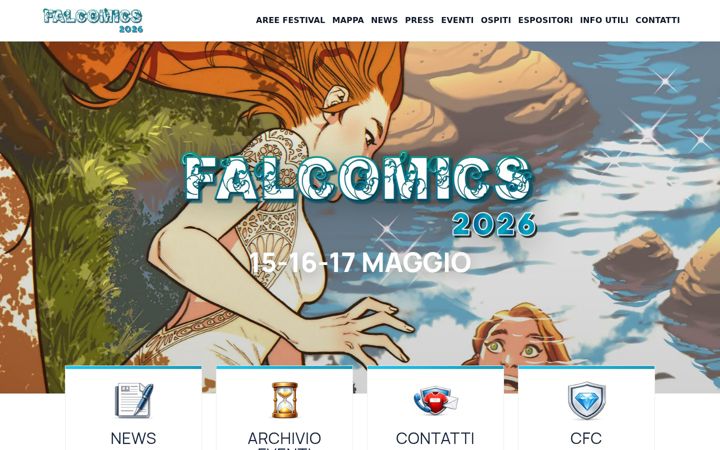 Snímek obrazovky falcomics.it