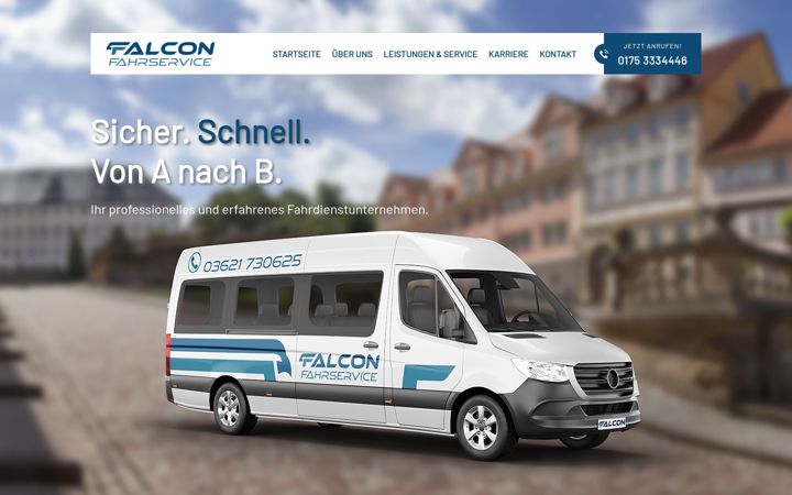Screenshot of falcon-fahrservice.de