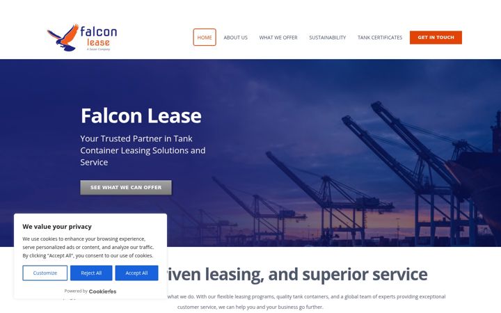 Screenshot of falcon-lease.com