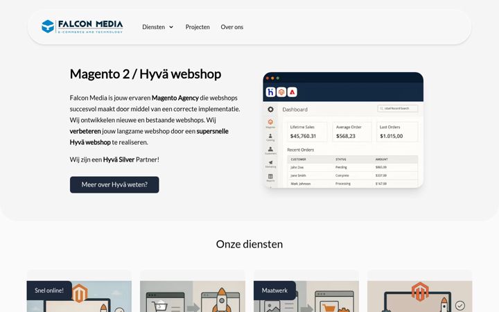 Zrzut ekranu falcon.hypernode.io