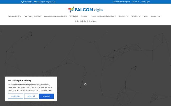 Screenshot of falcondigital.co.uk