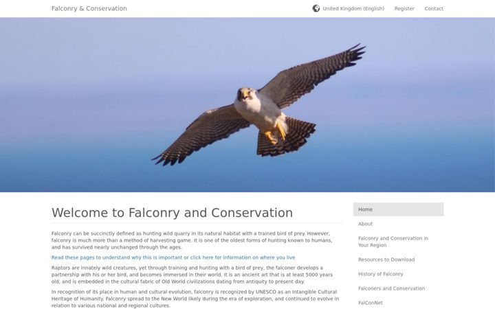 Screenshot of falconet.org