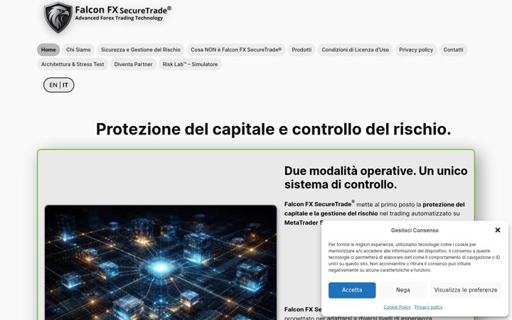 Screenshot of falconfxsecuretrade.com