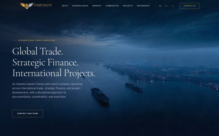 Screenshot of falcongolden.com