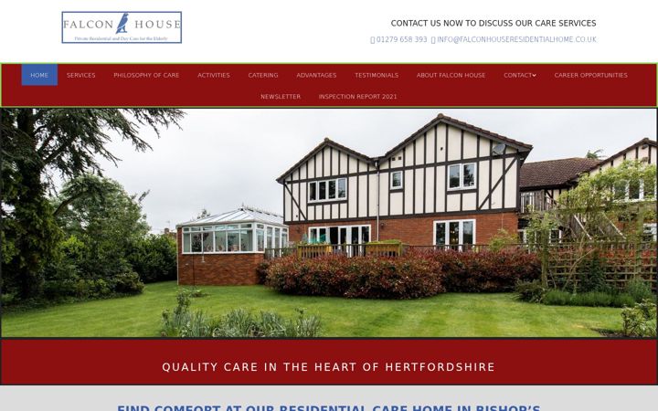 Screenshot of falconhouseresidentialhome.co.uk