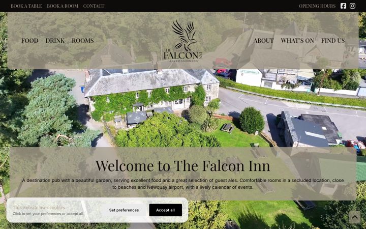 Screenshot of falconinnstmawgan.co.uk
