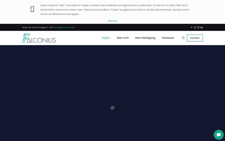 Screenshot of falconius.de