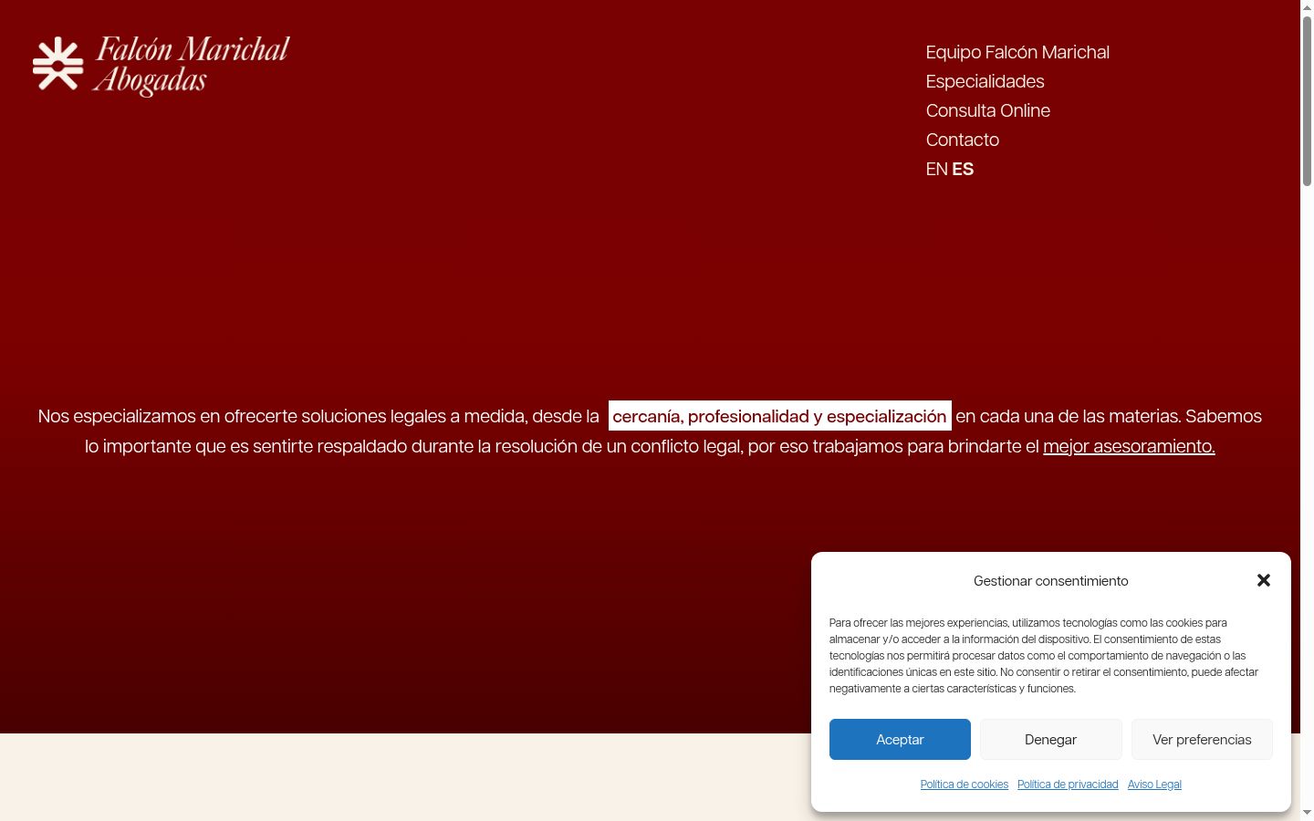 Capture d'écran de la bannière de consentement affichée avant toute interaction