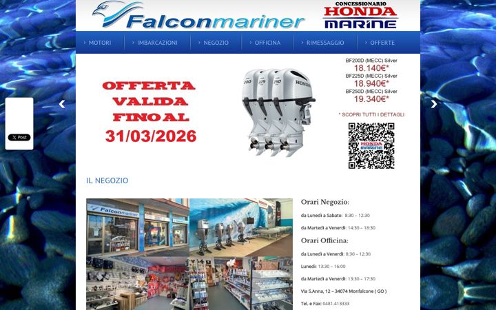Screenshot of falconmariner.com