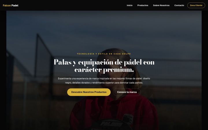 Screenshot of falconpadel.com
