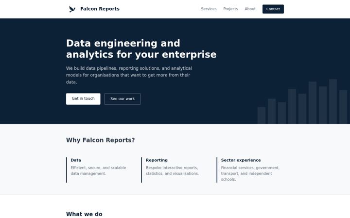 Screenshot of falconreports.com