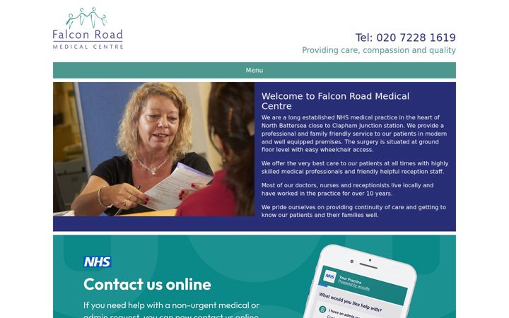 Screenshot of falconroaddoctors.co.uk
