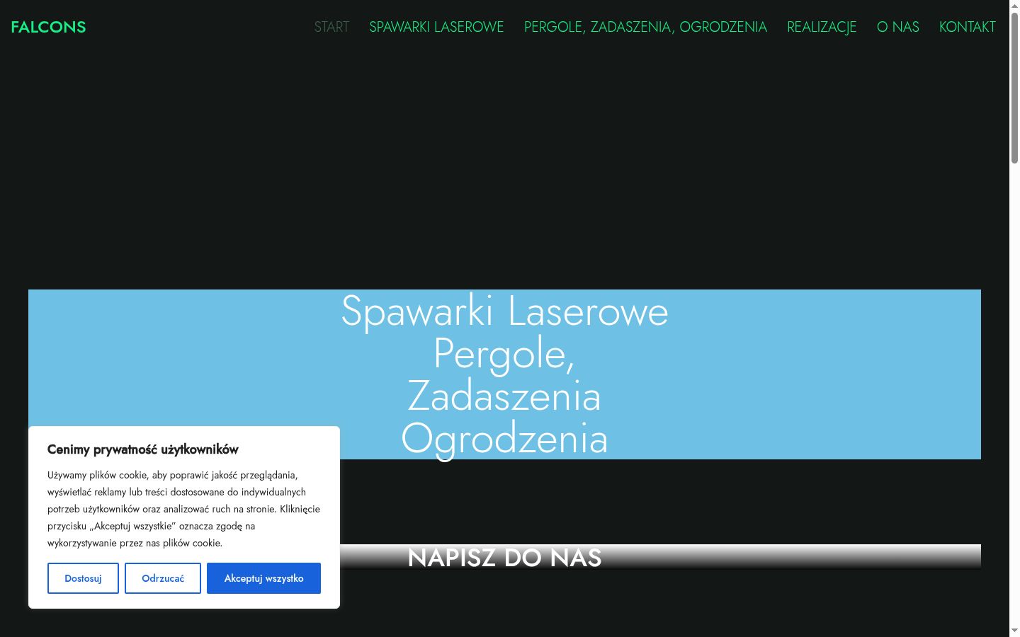 Posnetek zaslona pasice za privolitev, prikazane pred kakršno koli interakcijo