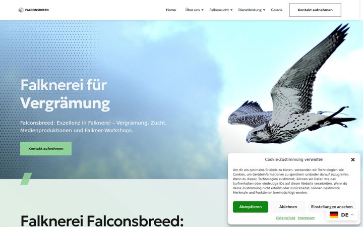 Screenshot of falconsbreed.com