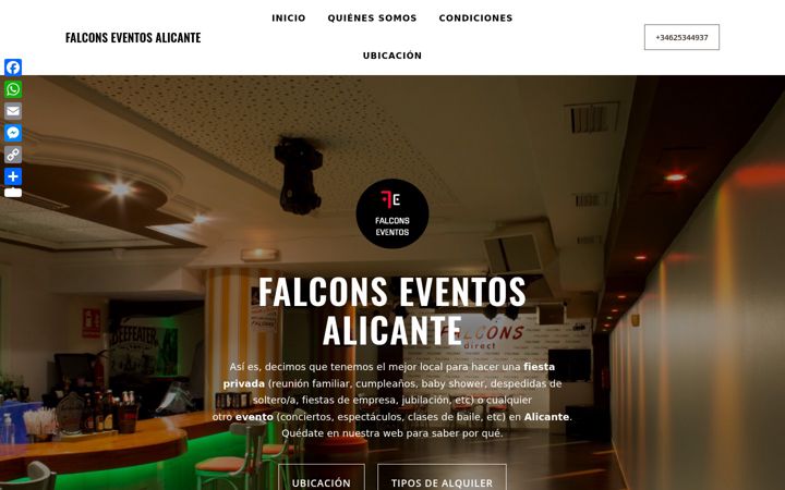 Screenshot of falconseventosalicante.com