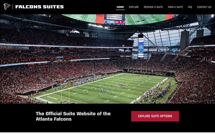 Screenshot of falconssuites.com