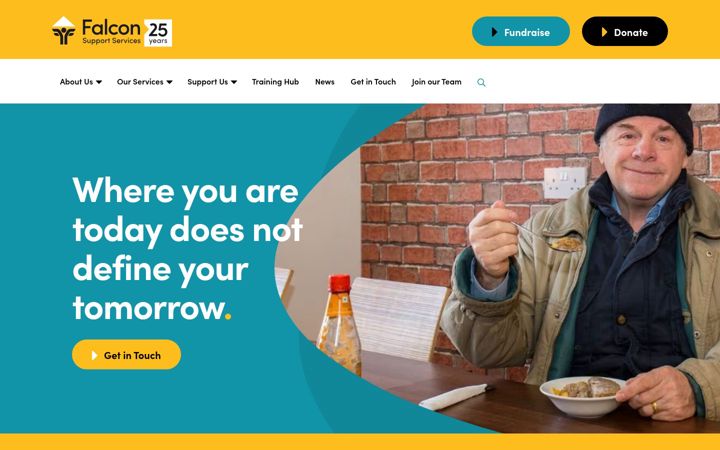 Screenshot of falconsupportservices.org.uk