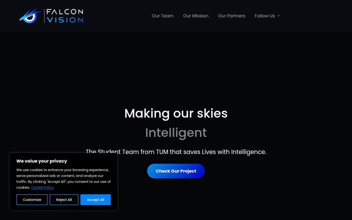 Screenshot of falconvision.org