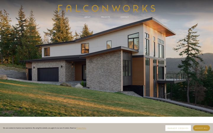 Screenshot of falconworksdesign.com